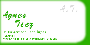 agnes ticz business card